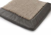 Jacaranda  Palana Steel Grey with Leather Bournville border