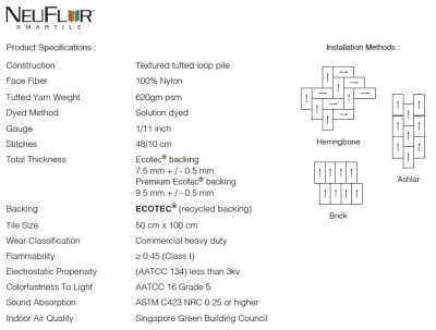 Ковровая плитка NEUFLOR Mason 601417